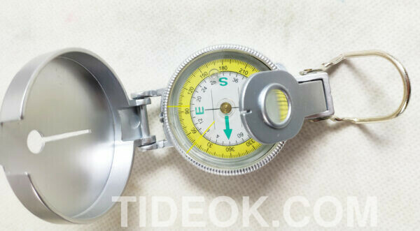 SILVER METAL CASE LIQUID FILLED LENSATIC COMPASS CUSTOM LOGO